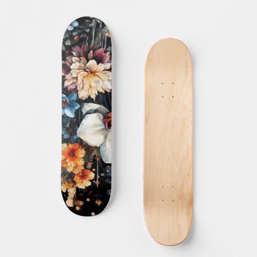 Orchidee Skateboard (Vorderseite)
