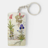 Orchidee u. Fumitory oder Herz-Hedera u. Iris Schlüsselanhänger (Rückseite)