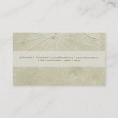 Orchidee und Blätter Visitenkarte (Rückseite)