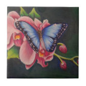 Orchidee und Schmetterling Fliese (Vorderseite)