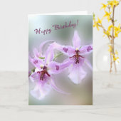 Orchideen-alles Gute zum Geburtstag! Karte (Gelbe Blume)