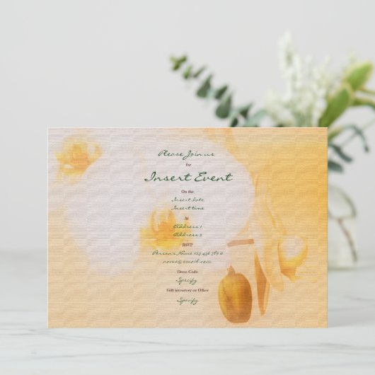 Orchideen - anpassbar einladung (Stehend Vorderseite)