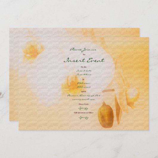 Orchideen - anpassbar einladung (Vorne/Hinten)