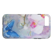 Orchideen-Aquarell-weißer Case-Mate iPhone Hülle (Rückseite (Horizontal))
