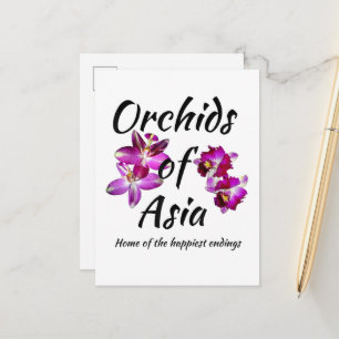 Orchideen Asiens Ankündigungspostkarte
