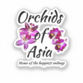 Orchideen Asiens Aufkleber (Vorderseite)