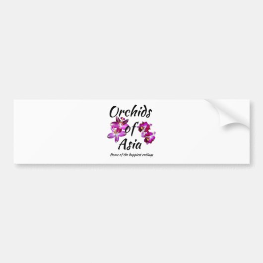 Orchideen Asiens Autoaufkleber (Vorne)