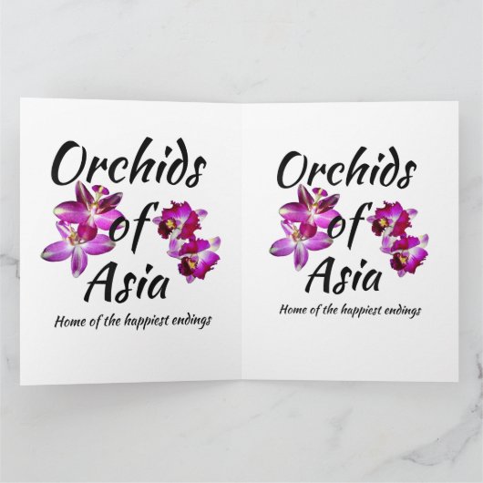 Orchideen Asiens Dankeskarte (Innenseite)