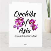 Orchideen Asiens Dankeskarte (Rückseite)