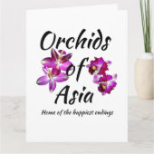 Orchideen Asiens Dankeskarte (Vorderseite)