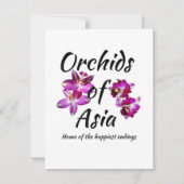 Orchideen Asiens Dankeskarte (Vorderseite)