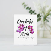 Orchideen Asiens Dankeskarte (Stehend Vorderseite)