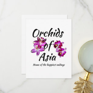 Orchideen Asiens Dankeskarte