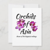 Orchideen Asiens Dankeskarte (Rückseite)