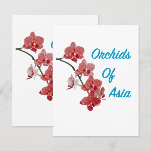 Orchideen Asiens Day Spa Dankeskarte (Vorne/Hinten)