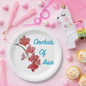 Orchideen Asiens Day Spa Pappteller (Party)