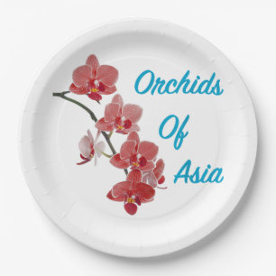 Orchideen Asiens Day Spa Pappteller