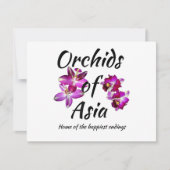 Orchideen Asiens Einladung (Vorderseite)