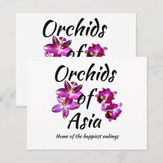 Orchideen Asiens Einladung (Vorne/Hinten)