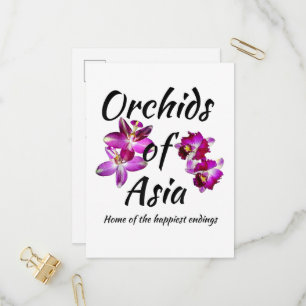 Orchideen Asiens Einladungspostkarte