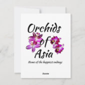 Orchideen Asiens Feiertagskarte (Rückseite)
