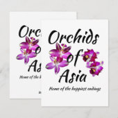 Orchideen Asiens Feiertagskarte (Vorne/Hinten)
