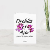 Orchideen Asiens Feiertagskarte (Rückseite)