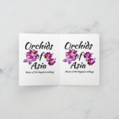Orchideen Asiens Feiertagskarte (Innenseite)