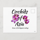 Orchideen Asiens Feiertagspostkarte (Rückseite)