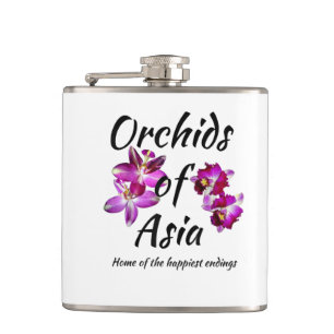 Orchideen Asiens Flachmann