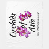Orchideen Asiens Fleecedecke (Vorderseite)