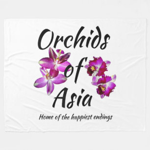 Orchideen Asiens Fleecedecke