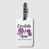 Orchideen Asiens Gepäckanhänger (Vorderseite Vertikal)