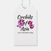 Orchideen Asiens Geschenkanhänger (Rückseite)