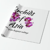 Orchideen Asiens Geschenkpapier (Ungerollt)