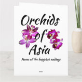 Orchideen Asiens Karte (Rückseite)
