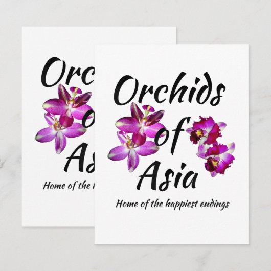 Orchideen Asiens Karte (Vorne/Hinten)