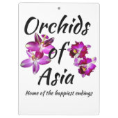 Orchideen Asiens Klemmbrett (Rückseite)
