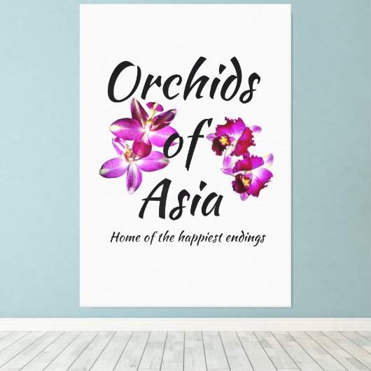 Orchideen Asiens Leinwanddruck (Insitu (Holzboden))