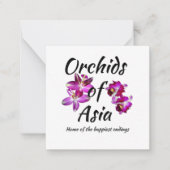 Orchideen Asiens Mitteilungskarte (Vorderseite)