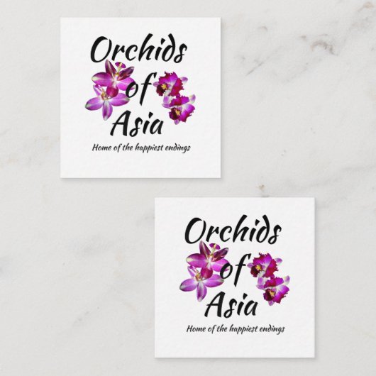 Orchideen Asiens Mitteilungskarte (Vorne/Hinten)