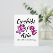 Orchideen Asiens Postkarte (Stehend Vorderseite)