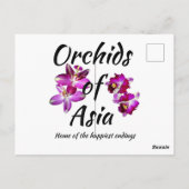 Orchideen Asiens Postkarte (Rückseite)