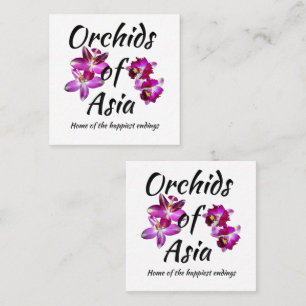 Orchideen Asiens Quadratische Visitenkarte