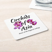 Orchideen Asiens Rechteckiger Pappuntersetzer (angewinkelt)