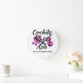 Orchideen Asiens Runde Wanduhr (Zuhause)