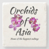 Orchideen Asiens Steinuntersetzer (Vorderseite)