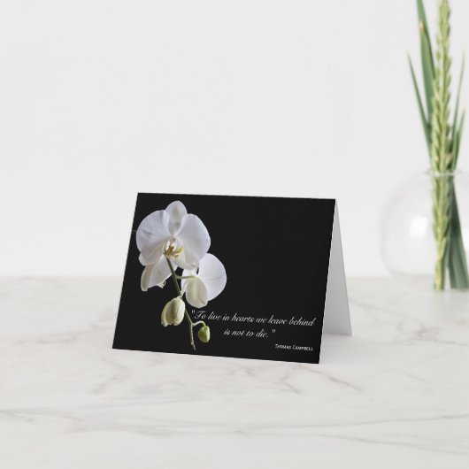 Orchideen auf Black Danke für Ihr Beileid (Vorderseite)