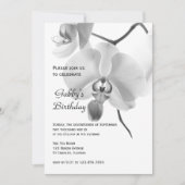 Orchideen auf der Stem Birthday Party Einladung (Vorderseite)