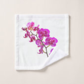 Orchideen auf einem leichten Background-Badetücher Badhandtuch Set (Waschlappen)